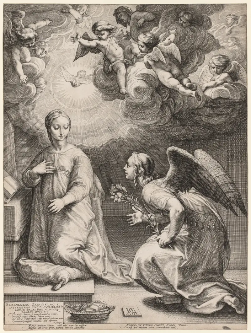 The Annunciation av Hendrick Goltzius