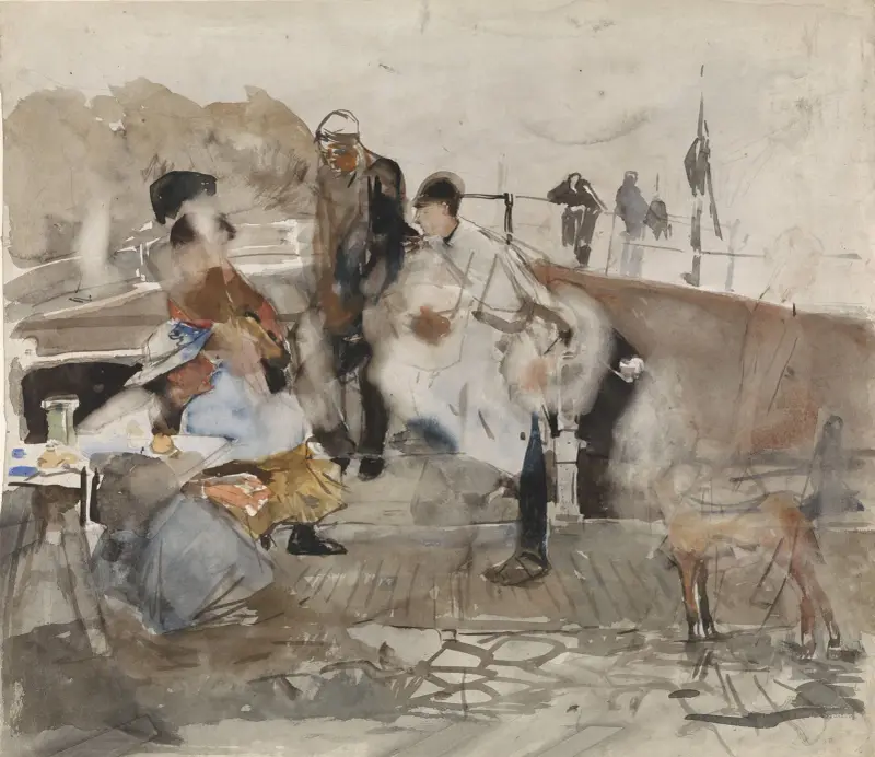 Gesellschaft auf einem Boot von George Hendrik Breitner