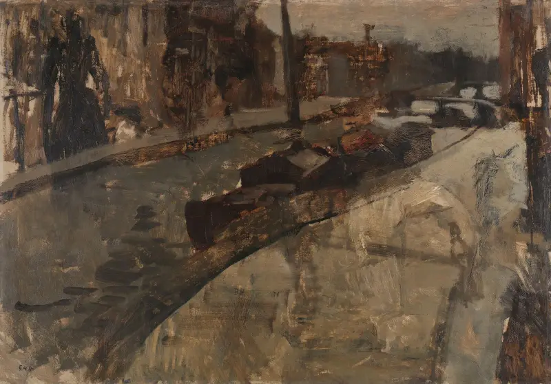Prinsengracht nära Lauriergracht, Amsterdam av George Hendrik Breitner