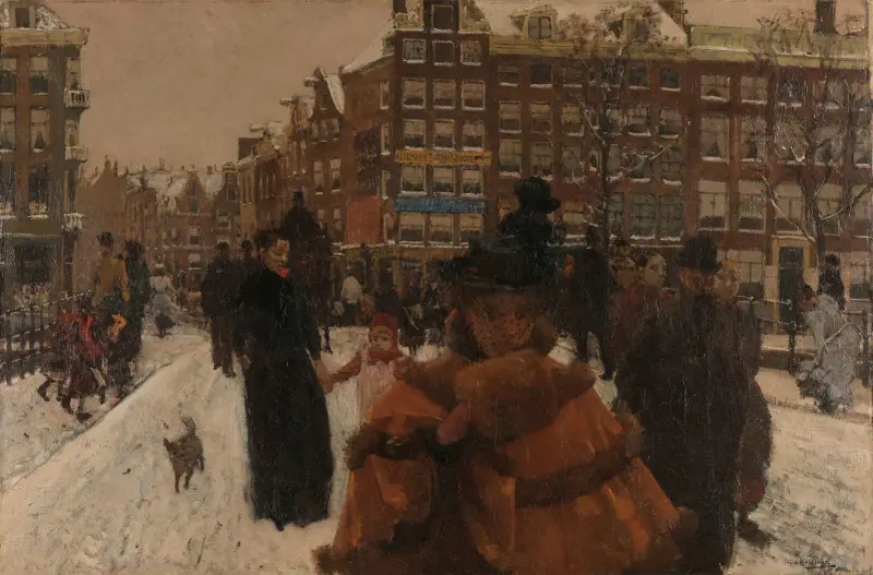 Singelbron vid Paleisstraat i Amsterdam av George Hendrik Breitner