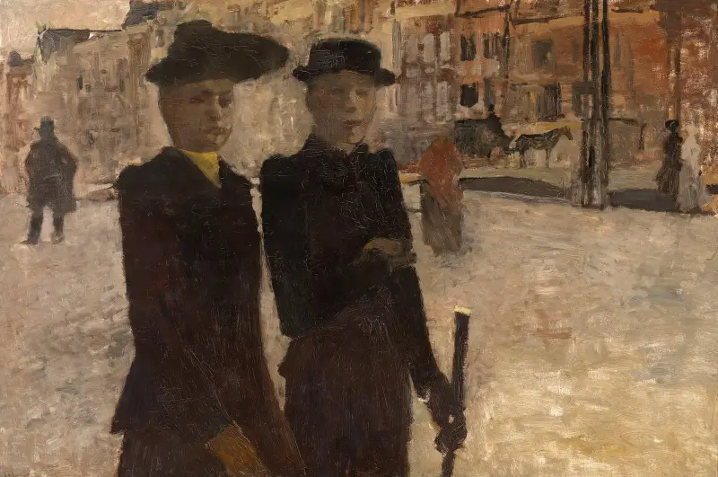 Kvinnor på Rokin i Amsterdam av George Hendrik Breitner