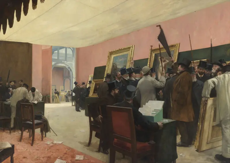 Ett sammanträde i målerijuryn av Henri Gervex