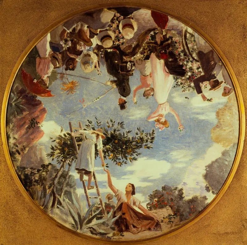 Bataille de fleurs à Nice av Henri Gervex