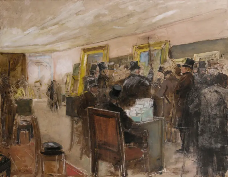 Französische Studie zu „Une séance du jury de peinture“ von Henri Gervex