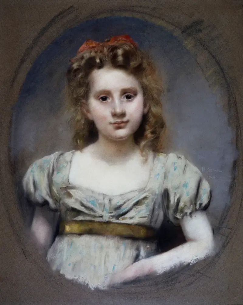 Porträtt av Mlle Suzanne Malvesin vid 12 års ålder av Henri Gervex