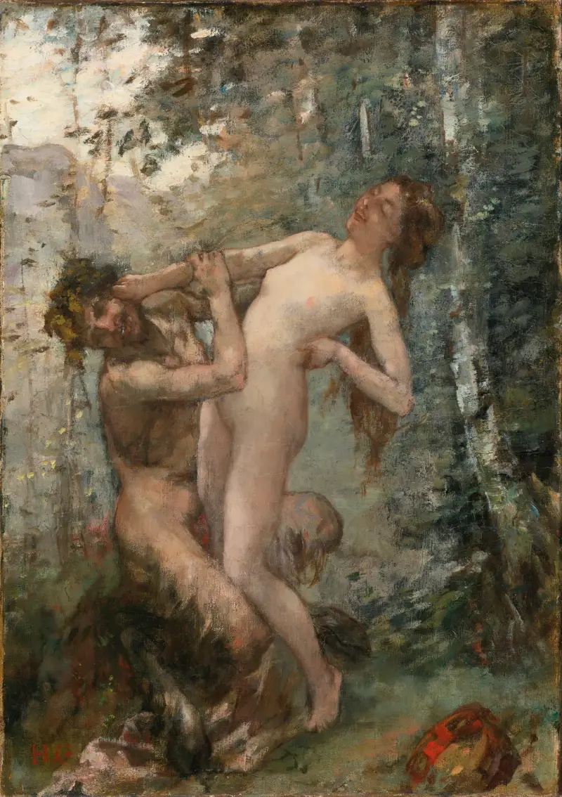 Satyr und Bacchantin von Henri Gervex