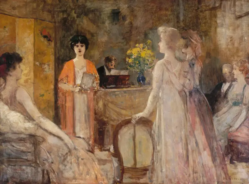 En tisdagskväll hos Madeleine Lemaire av Henri Gervex