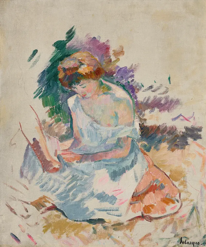 Femme au jardin av Henri Lebasque