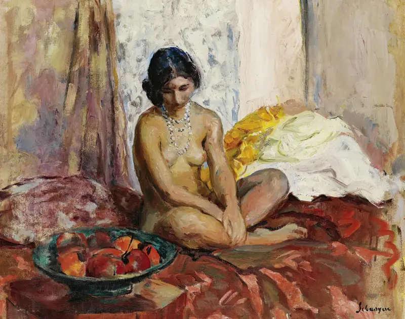 Egyptiskan vid fruktfatet av Henri Lebasque