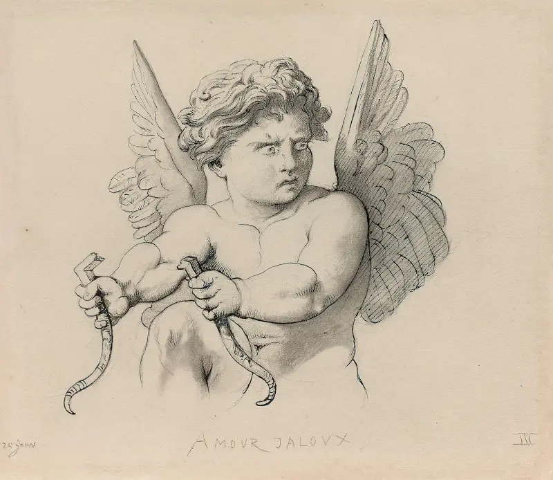Amour jaloux av Henri Lehmann