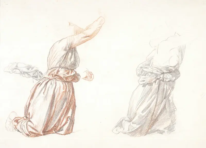 Etude de Draperie av Henri Lehmann