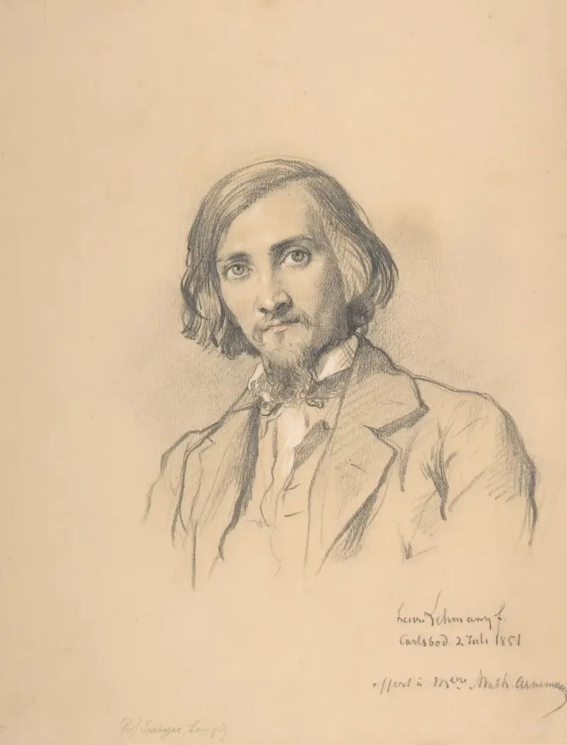 Porträtt av Anton Heinrich Springer (1825–1895) av Henri Lehmann