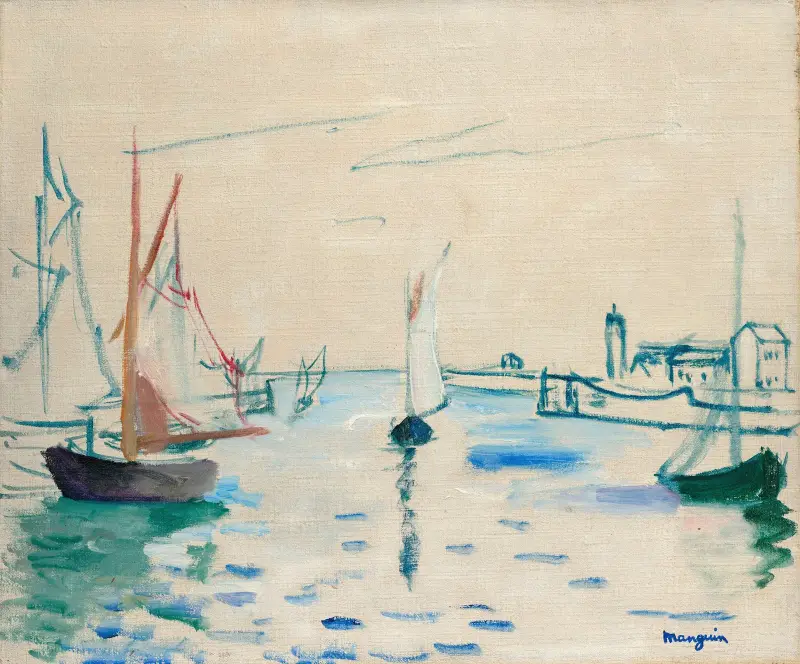 Honfleur, der kleine Hafen von Henri Manguin