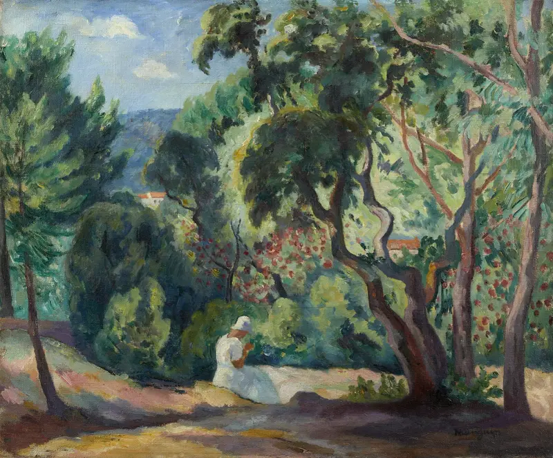Skogsglänta vid La Moutte, Saint-Tropez av Henri Manguin