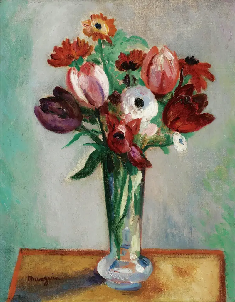 Tulpen und Ranunkeln von Henri Manguin