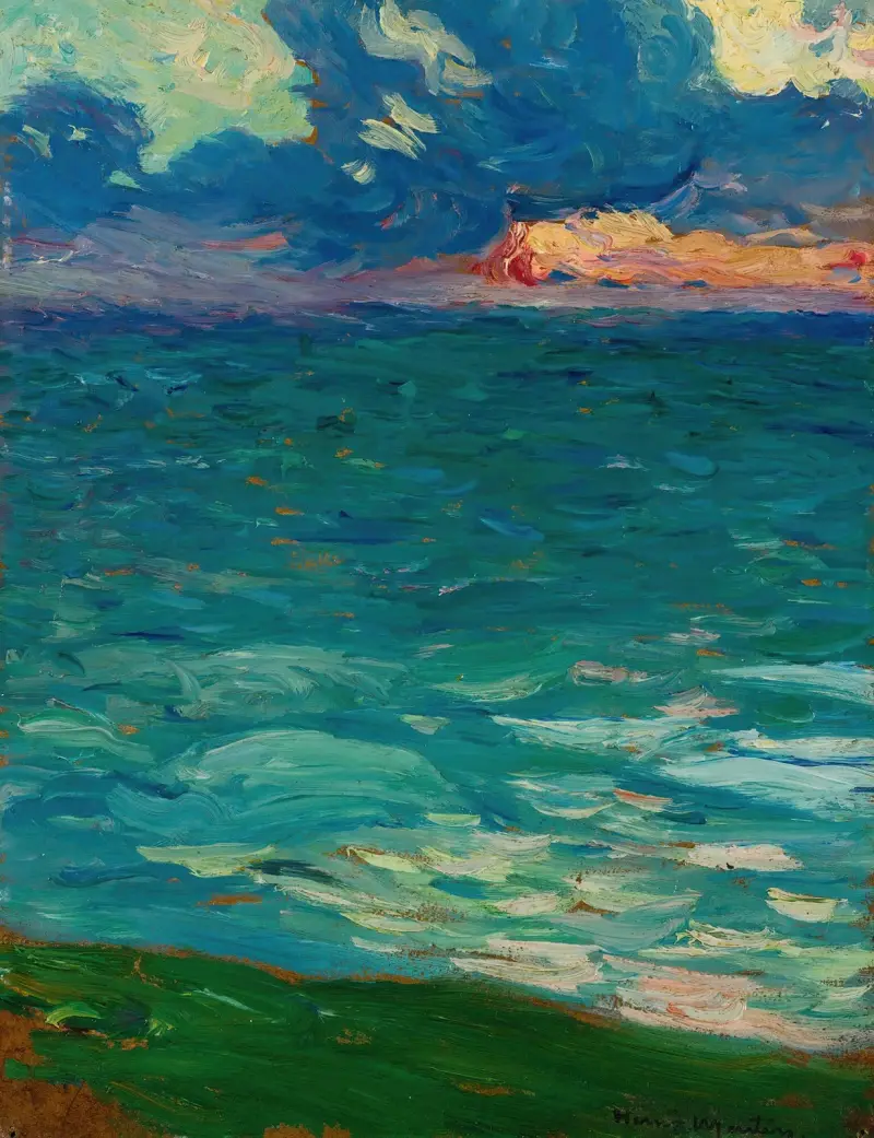Au Bord De La Mer av Henri Martin
