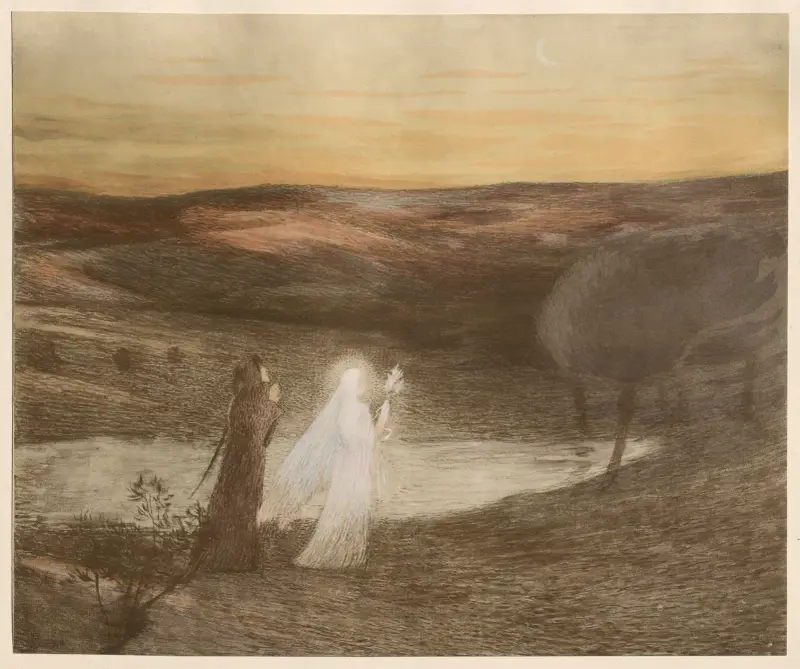 Dante begegnet Beatrice von Henri Martin