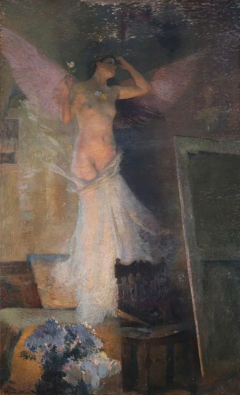 Die Muse des Malers von Henri Martin