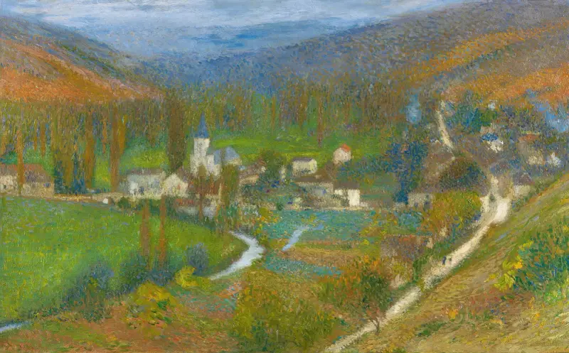 Vy över Labastide-du-Vert från parken vid Marquayrol av Henri Martin
