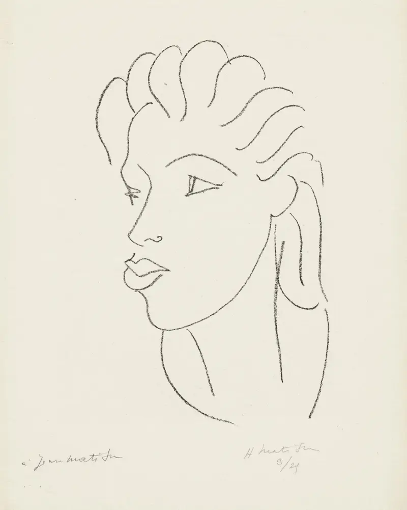 Chinka w prążkowanych włosach, Henri Matisse