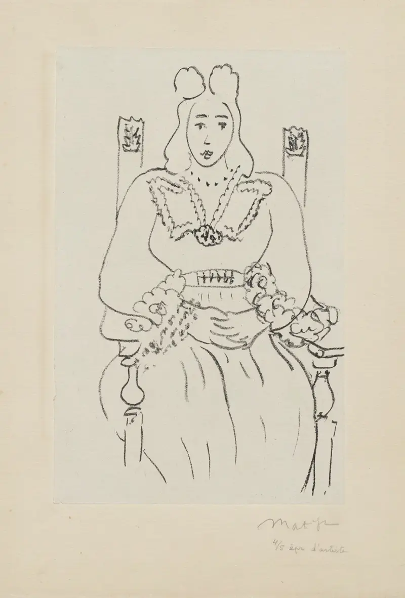 Etude pour Poèmes de Charles d’Orléans, 1942 – nr 1 av Henri Matisse