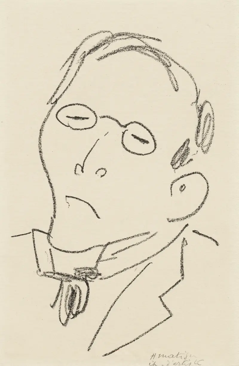 Studier för frontespisen till 'Choix de pages de Paul Léautaud', plansch 11 av Henri Matisse