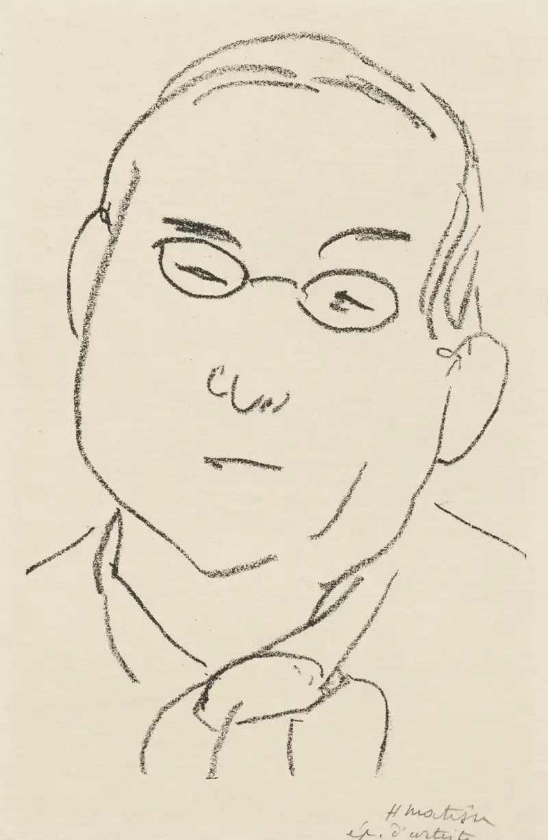 Studien für das Frontispiz zu ‚Choix de pages de Paul Léautaud‘, Tafel 12 von Henri Matisse
