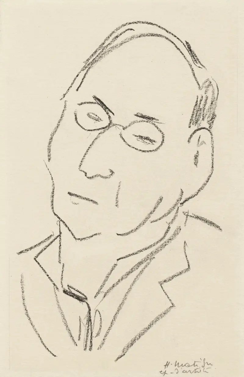 Studien für das Frontispiz zu ‚Choix de pages de Paul Léautaud‘, Tafel 08 von Henri Matisse