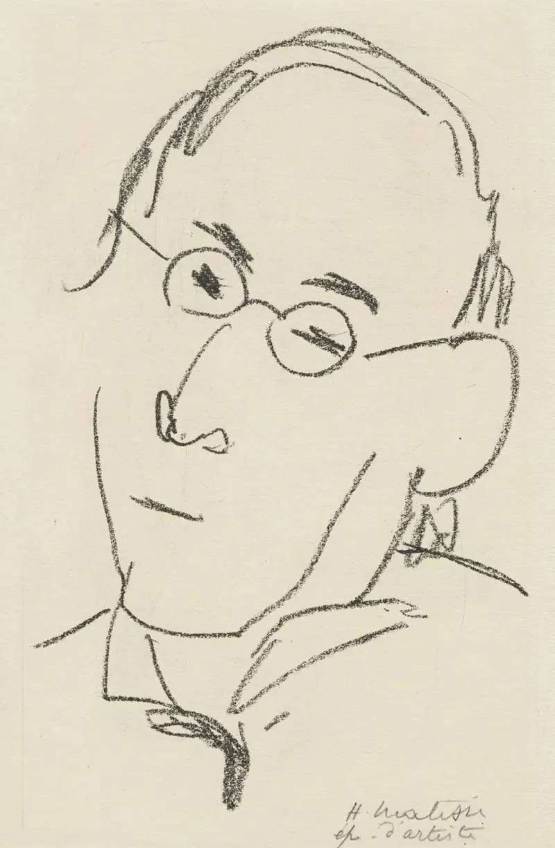 Studier för frontespisen till 'Choix de pages de Paul Léautaud', plansch 2 av Henri Matisse