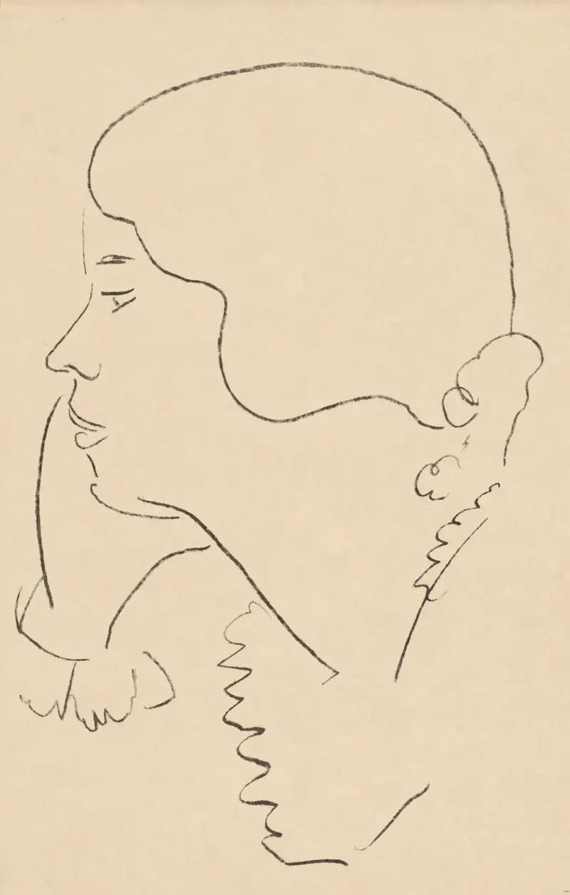 Ung kvinna stödd på armbågen, 1916 av Henri Matisse