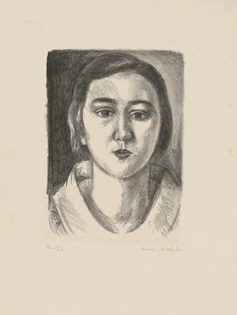 Flicka med organdikrage av Henri Matisse