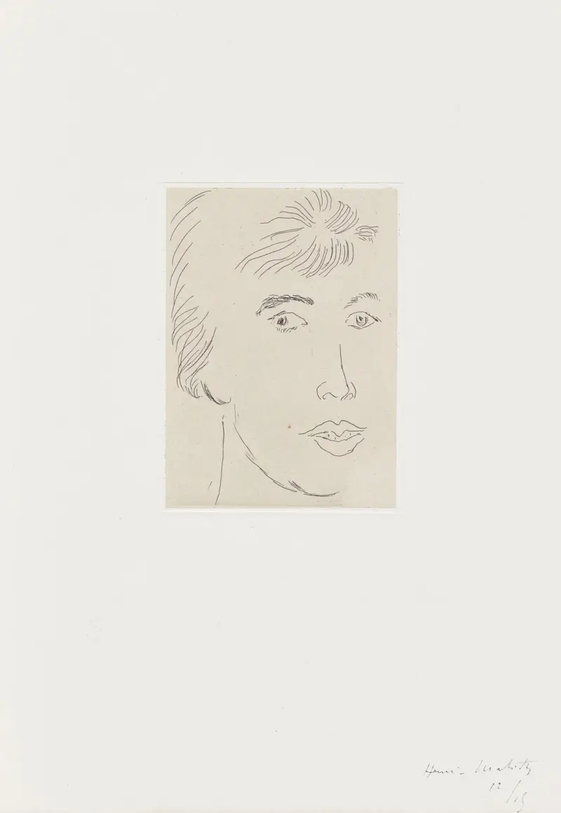 Josette Gris, ansikte i trekvartsprofil av Henri Matisse