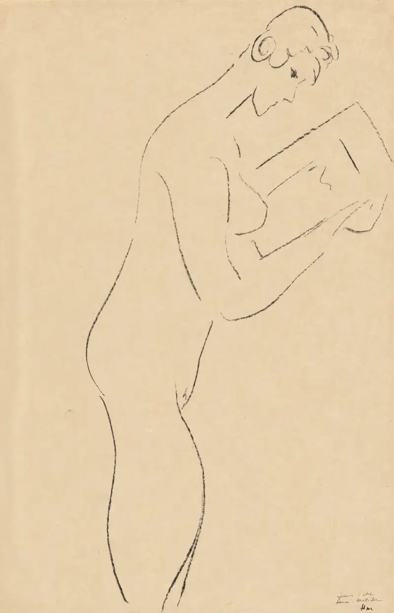 Lesende, nackt im Profil von Henri Matisse