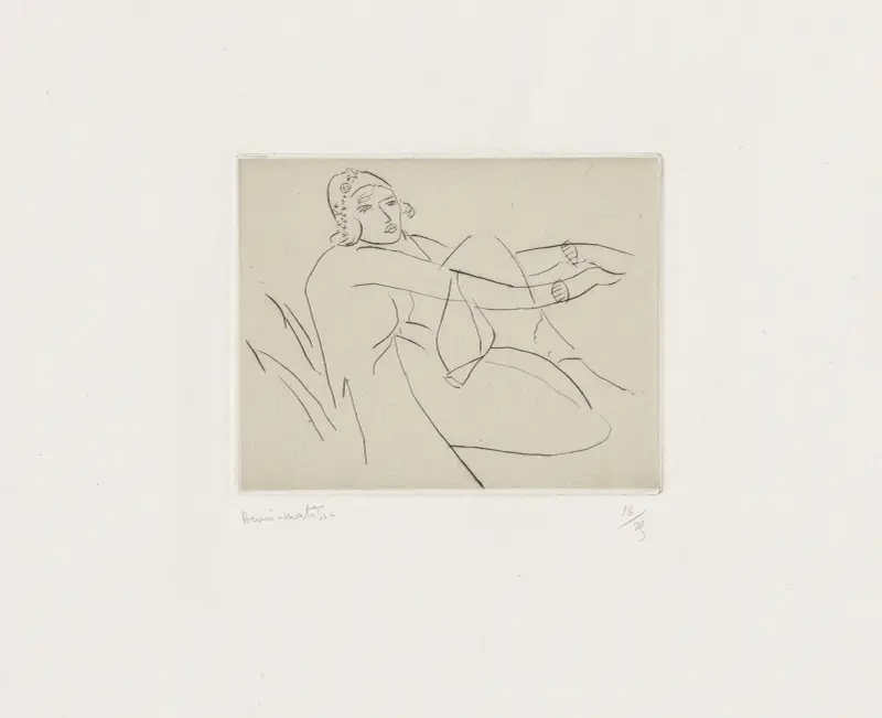 Le bonnet fleuri av Henri Matisse