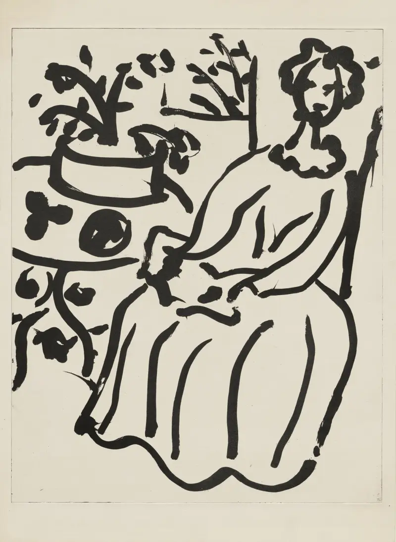 Marie-José i gul klänning, 1950 – nr 2 av Henri Matisse