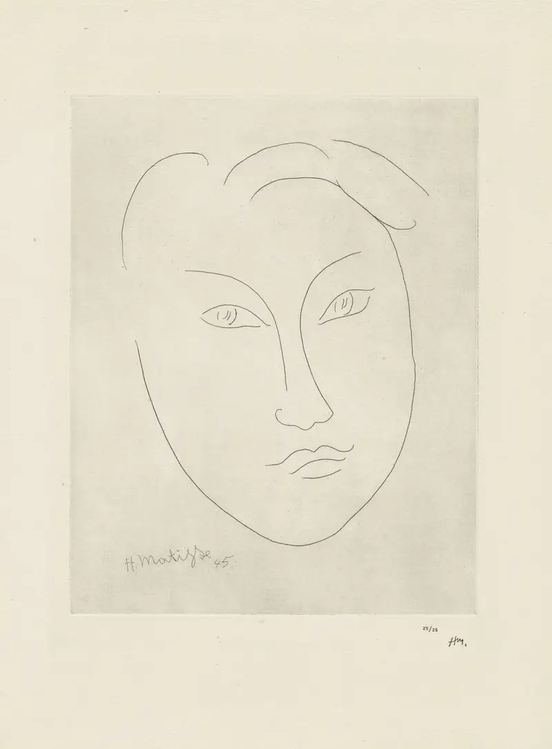 Maske eines jungen Mannes von Henri Matisse