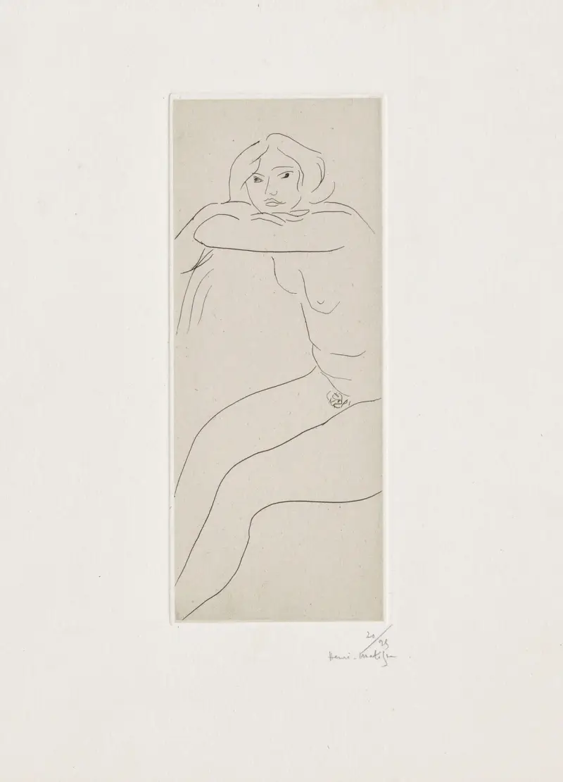 Sitzender Akt, Arme unter dem Kopf gekreuzt von Henri Matisse
