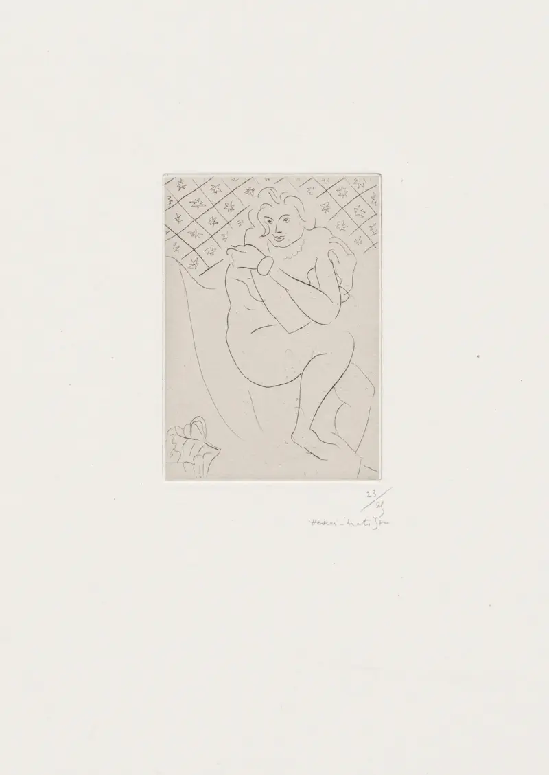Sittande naken med korsade armar av Henri Matisse