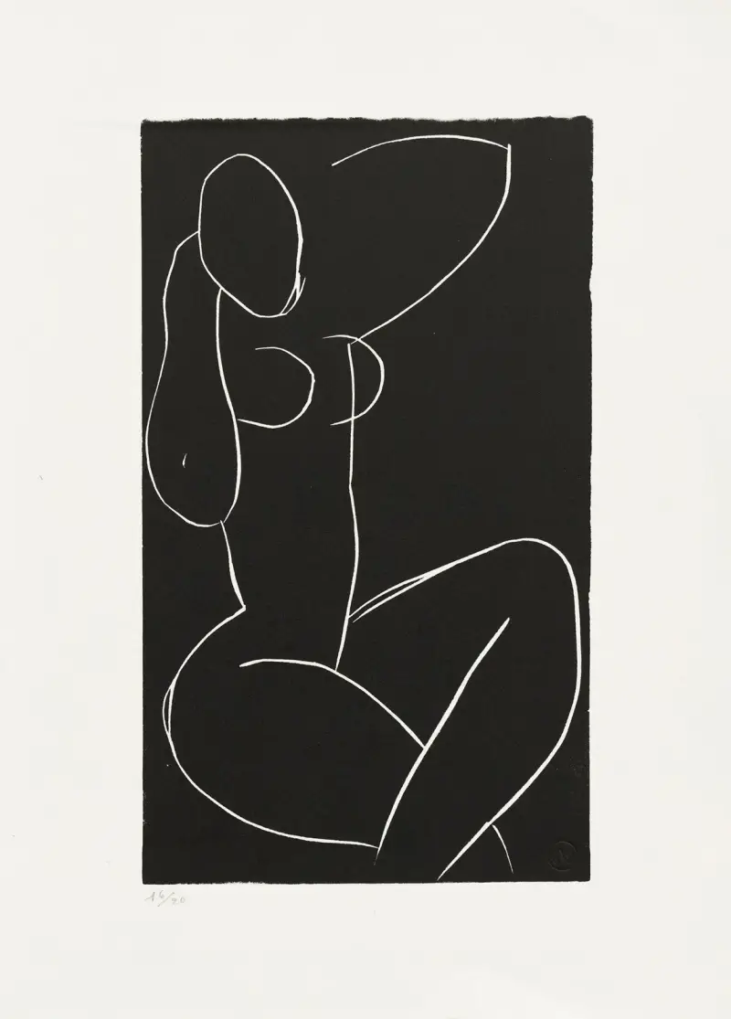 Sittande naken med benen i kors I av Henri Matisse