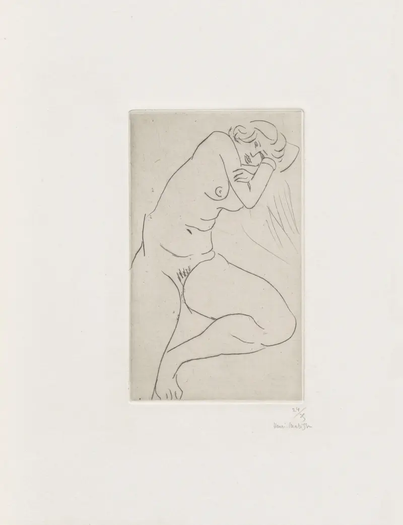 Nu assis, la tête dans les bras av Henri Matisse
