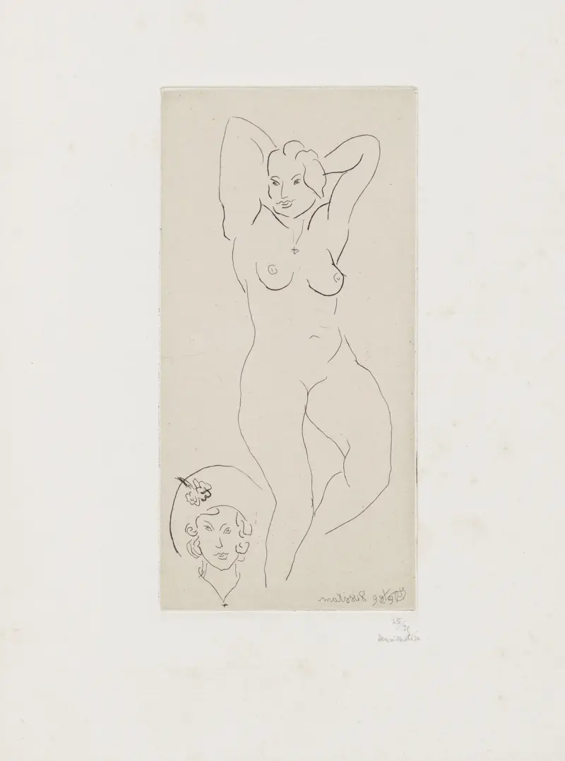 Akt. Die Zeit des gelben Hutes von Henri Matisse