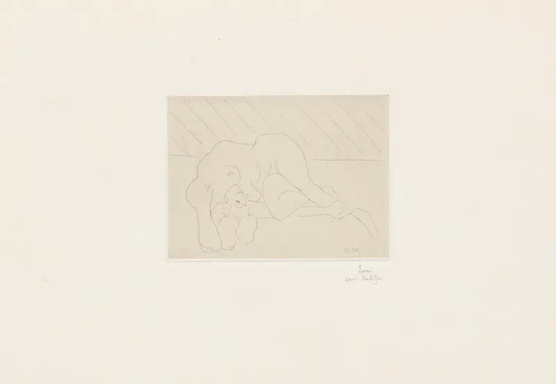 Liggande naken som håller om sin ankel av Henri Matisse
