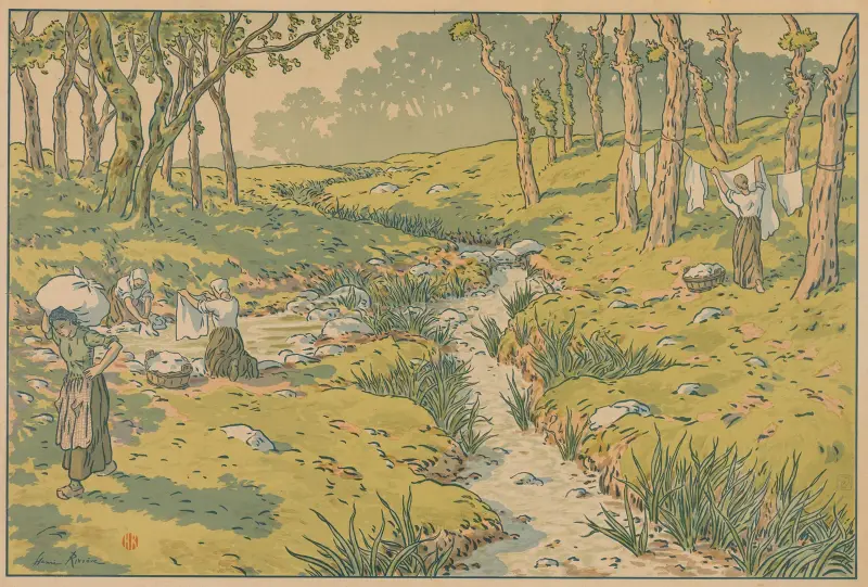 Naturens aspekter; Bäcken av Henri Rivière