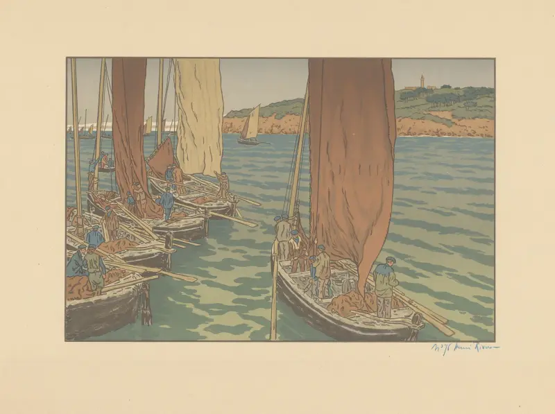 Fischerboote von Henri Rivière