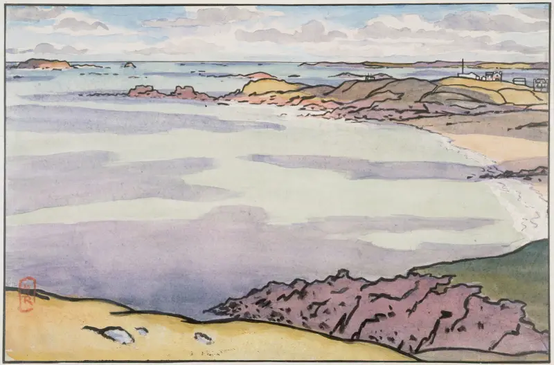 Widok na Pointe du Décollé z Garde Guérin, Henri Rivière