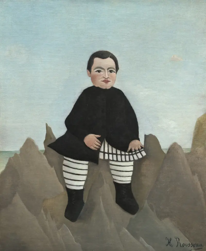 Chlapec na skalách, Henri Rousseau