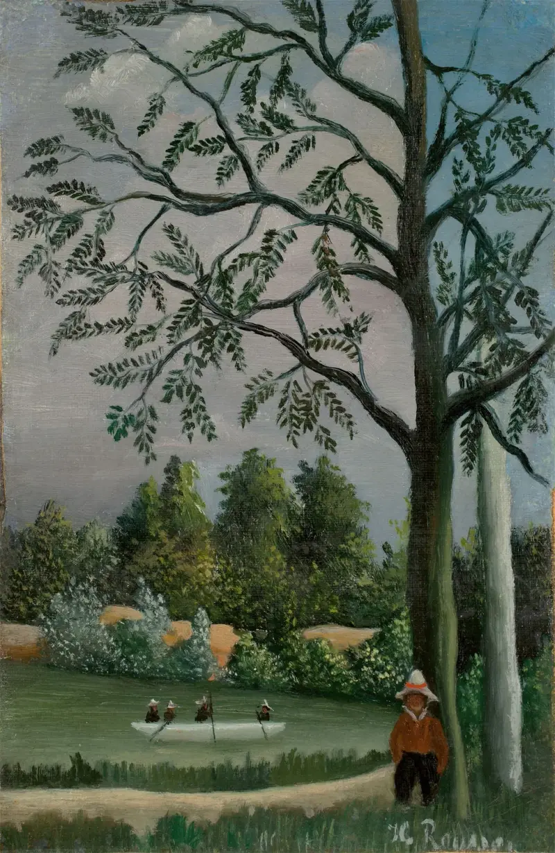 Landskap med fiskare av Henri Rousseau