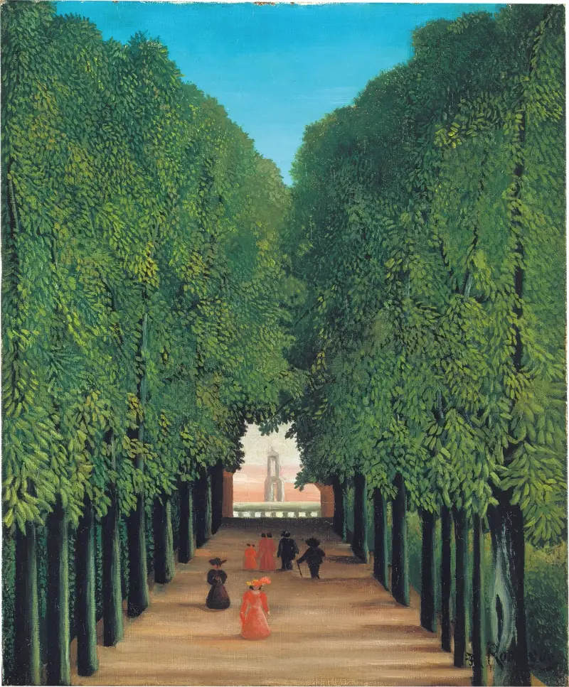 Allén i Saint-Cloud-parken av Henri Rousseau