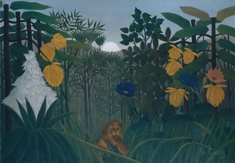 Lejonets måltid av Henri Rousseau