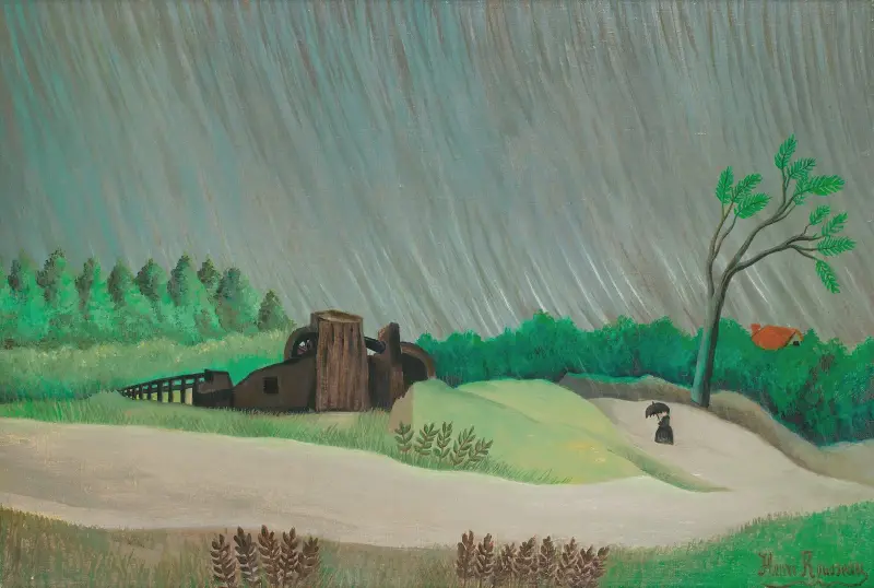 En regnig morgon, 1896 av Henri Rousseau